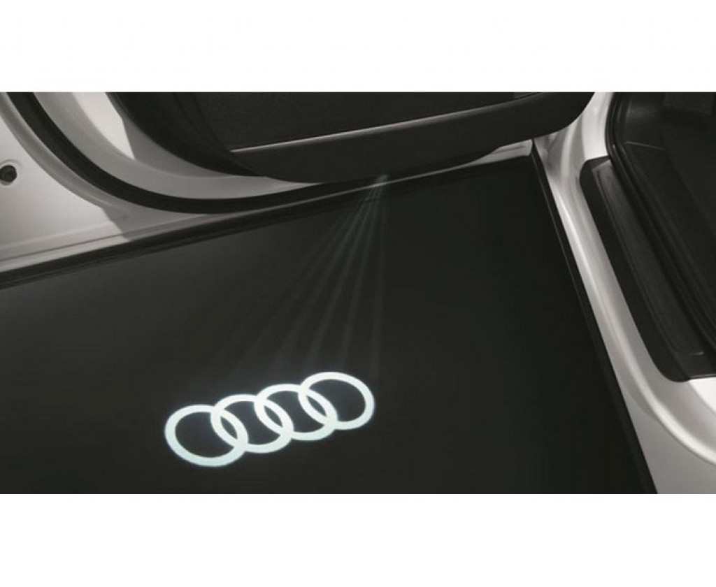 Hess Automobile - LED-Einstiegsleuchten Original Audi Audi-Ringe LED  Schriftzug Türbeleuchtung